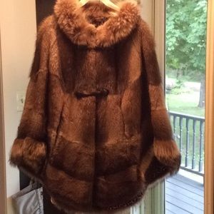 Mid century modern fur poncho